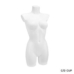 OXFORD Damen-Torso lang weiß mit D-Cup, 2005DZ_WH