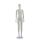 CALM Damen-Schaufensterfigur F51 Matt-Beige aus PE-Kunststoff  inkl. Glasbodenplatte und Wadendorn