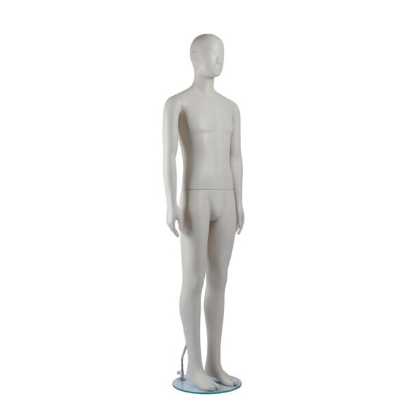 CALM male mannequin M24 Matt-Beige incl. round glassbase and calf-spike