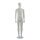 CALM male mannequin M24 Matt-Beige incl. round glassbase and calf-spike