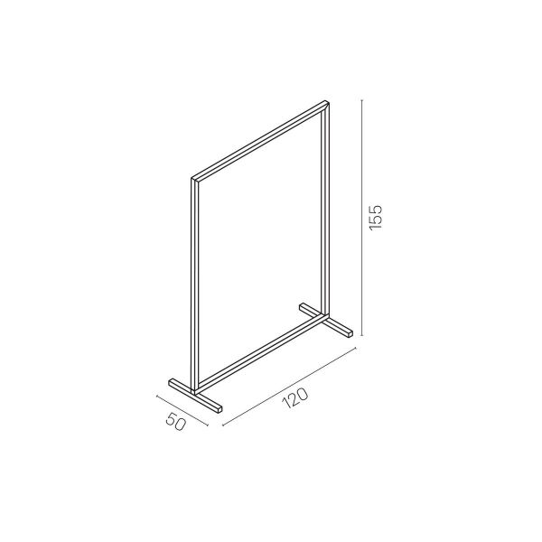 SMART Kleiderständer SMA01-120155_WH, 120xH155cm, Weiß