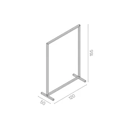 SMART Kleiderständer SMA01-120155_WH, 120xH155cm,...