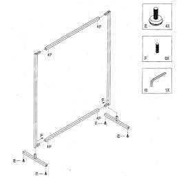 SMART Kleiderständer SMA01-120155_WH, 120xH155cm, Weiß
