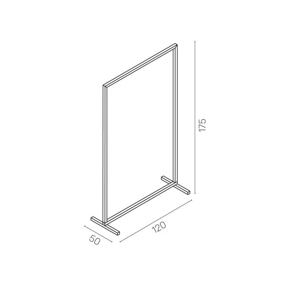 SMART Kleiderständer SMA01-120175_WH, 120xH175cm, Weiß