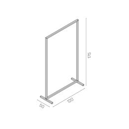 SMART Kleiderständer SMA01-120175_WH, 120xH175cm,...