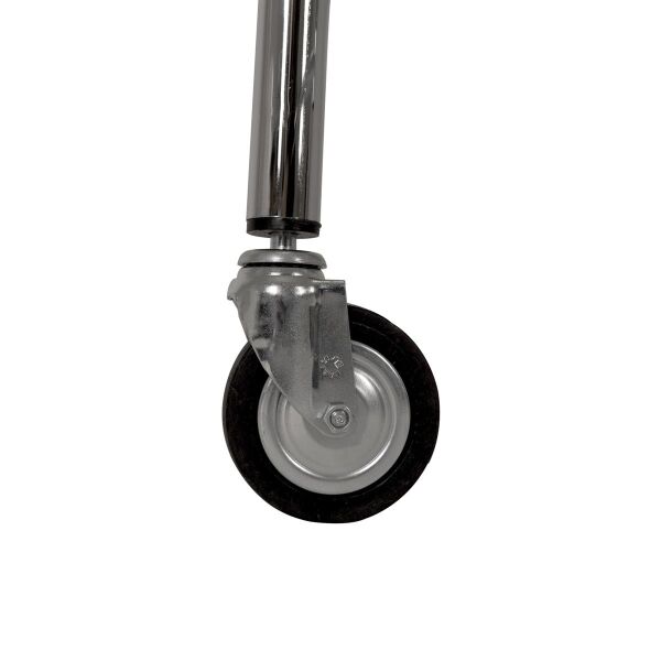 Rollständer Kleiderständer, verstellbar, mit Rollen Ø 8 cm und Bremsen, Chrom