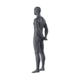 Miet-Herrenfigur TOP-SPORTS M310 Schaufensterfigur, iinkl. Standplatte mit Wadendorn, Graphitgrau RAL 7024