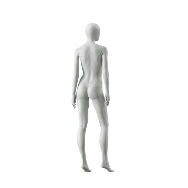 BOHO CHIC Premium-Damenfigur F016 Hellgrau inkl. Glasbodenplatte mit Wadendorn