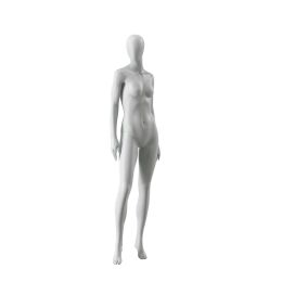 BOHO CHIC Premium-Damenfigur F016 Hellgrau inkl. Glasbodenplatte mit Wadendorn