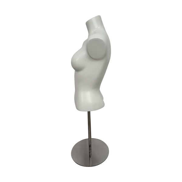 ADOS Damen-Torso kurz AD-1, Weiß, auf Metall-Standfuß rund, 1801023854