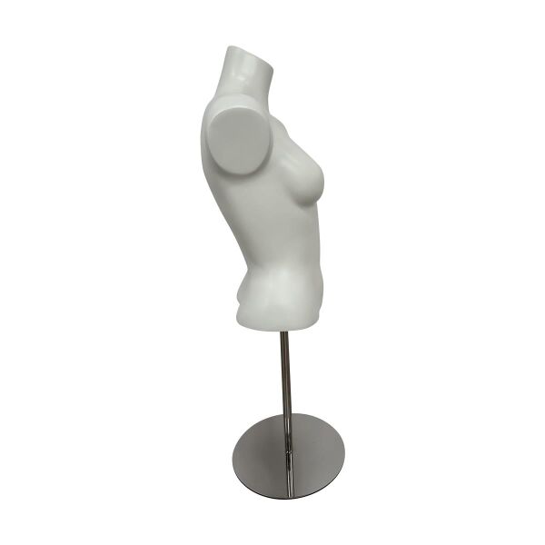 ADOS Damen-Torso kurz AD-1, Weiß, auf Metall-Standfuß rund, 1801023854