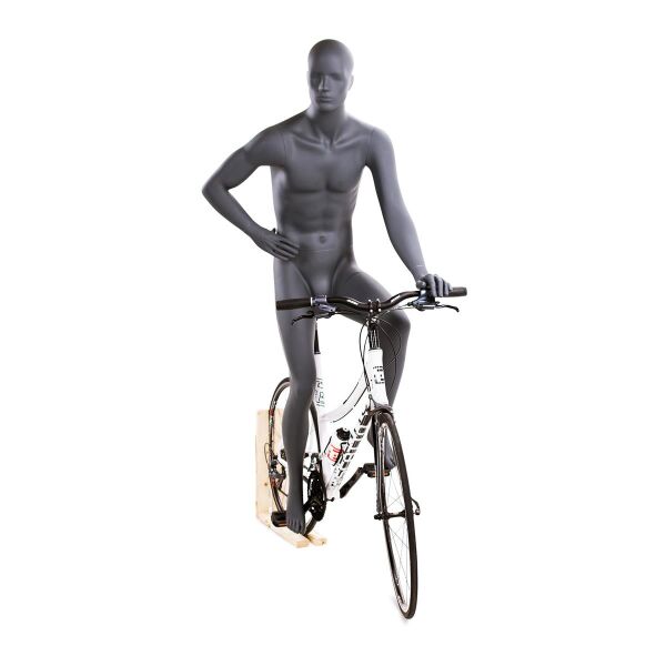 Miet-Herrenfigur TOP-SPORTS M38 Herren-Sportfigur, Radfahrer, Graphitgrau RAL 7024