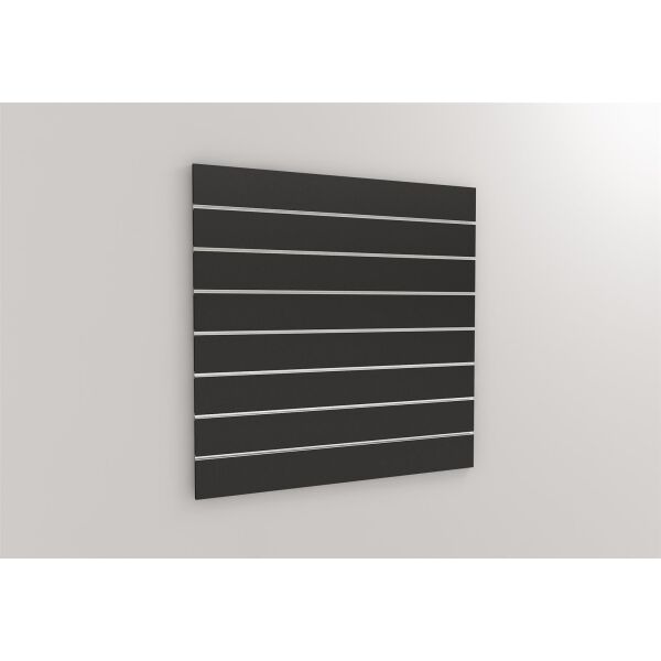 BELLO Lamellenwand 19 mm dick, Schwarz, 120xH120 cm, ohne Profile