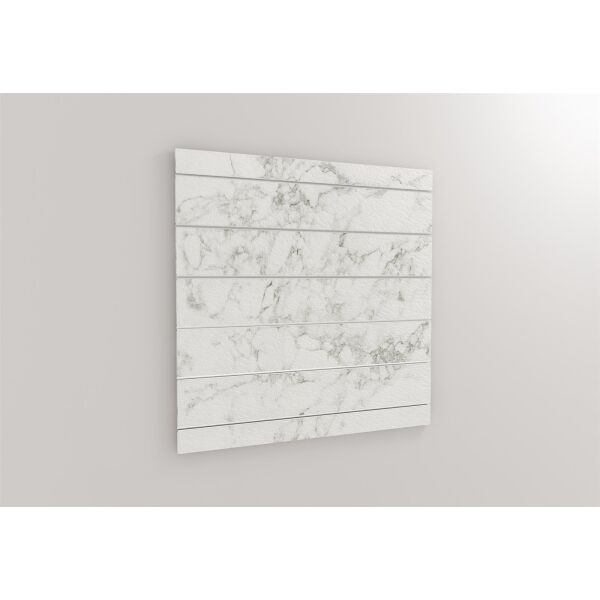 BELLO Lamellenwand 19 mm dick, Marmo Bianco, 120xH120 cm, ohne Profile