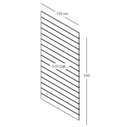 BELLO Lamellenwand 19 mm dick, Schwarz, 120xH240 cm, ohne Profile