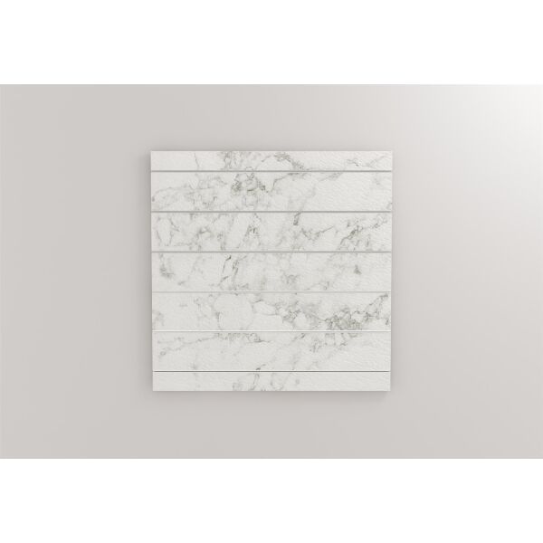 BELLO Lamellenwand 19 mm dick, Marmo Bianco, 120xH240 cm, ohne Profile