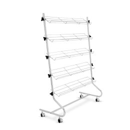Schuhständer L112 x H150 cm, Chrom, 5 cm Lenkrolle,...