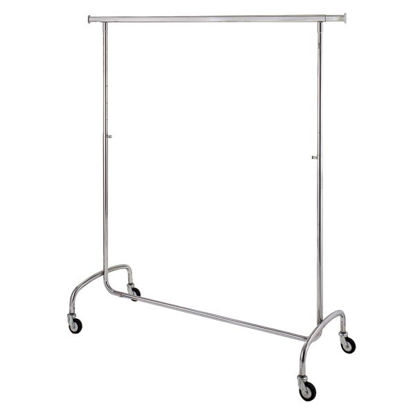 Kleiderständer 02003C/RGF auf Gummi-Rollen mit Bremse, H145-215cm, 143-205cm breit, Rohrdurchmesser 28mm