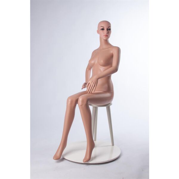 BASIC Damenfigur RAMONA hautfarbig mit Gesicht F12FIR sitzend inkl. Hocker