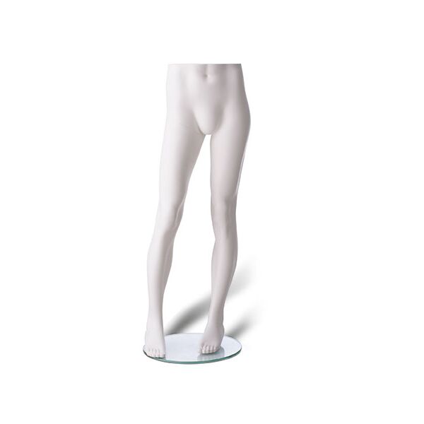 PREMIUM Herren-Hosenformer 102390 Weiß, inkl. Glasbodenplatte mit Fuß- und Wadenstanddorn
