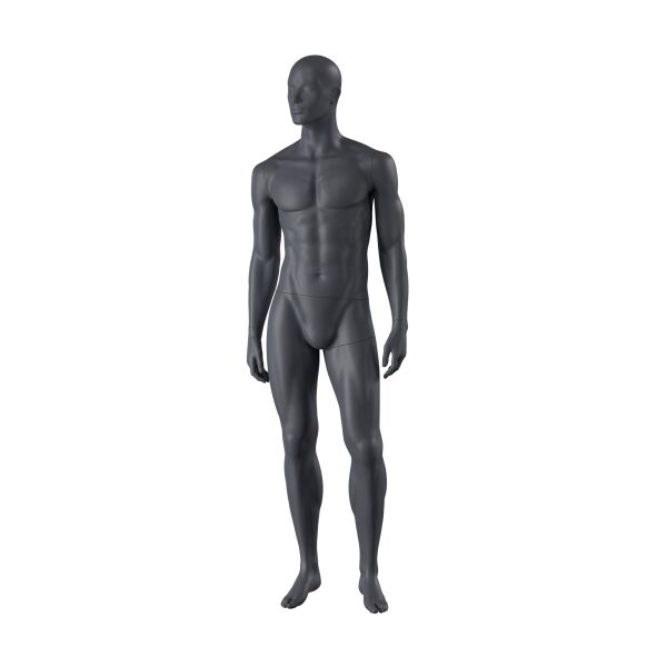 Top-Sports M330 Herren-Schaufensterfigur, Sport, inkl. Standplatte mit Wadendorn, Graphitgrau RAL 7024