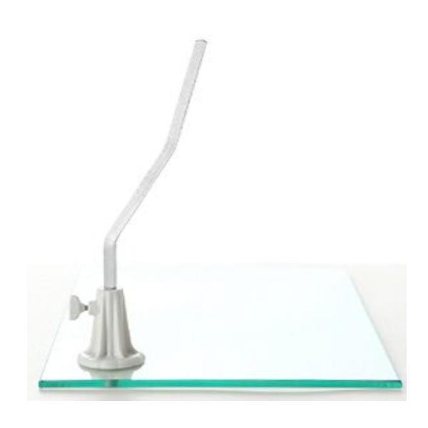 BASIC Glasbodenplatte 43x30 cm, Dicke 8mm, inkl. Alu-Wadendorn