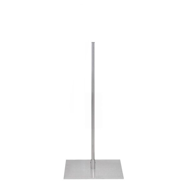 SENSUAL Standfuß zentral rechteckig 30x40 cm, Edelstahl, Höhe 110 cm, STFBCE_BN3040