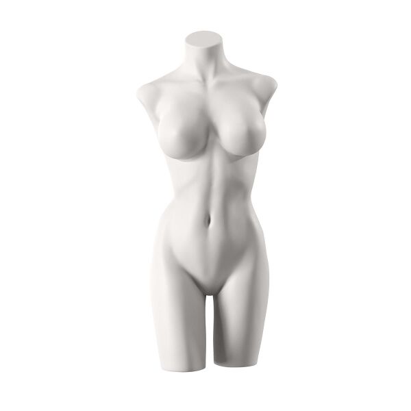 SENSUAL Unterwäschen-Torso, Dame mit D-Cup, SENF005 matt-weiß