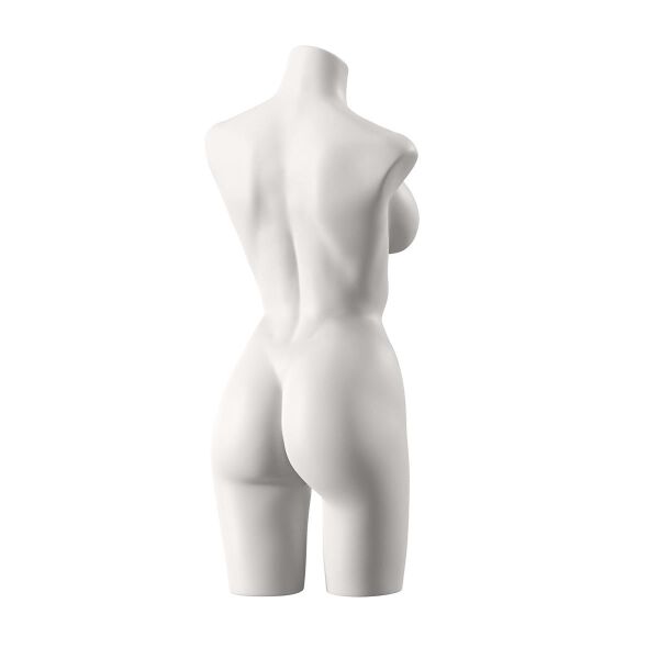 SENSUAL Unterwäschen-Torso, Dame mit D-Cup, SENF005 matt-weiß