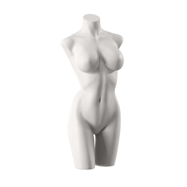 SENSUAL Unterwäschen-Torso, Dame mit D-Cup, SENF005 matt-weiß