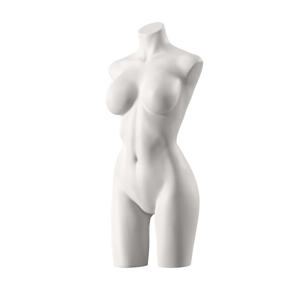 SENSUAL Unterwäschen-Torso, Dame mit D-Cup, SENF005 matt-weiß