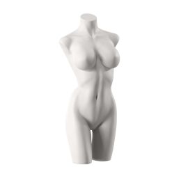SENSUAL Unterwäschen-Torso, Dame mit D-Cup, SENF005 matt-weiß