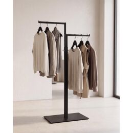 SMART Kleiderständer 2ARM01_BL, 2-Arm Display 110-175 cm, Schwarz