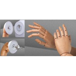 MAGIC Damen-Flexarme K50F-WD mit weißem Schulteransatz, Holzoptik