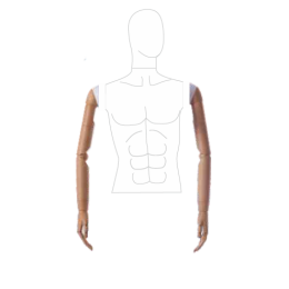 MAGIC male articulated arms, wooden look, K51M-WD