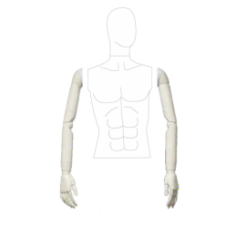 MAGIC male articulated arms, white, K51M-WH