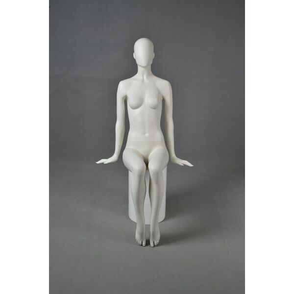 PHOENIX abstrakte Damenfigur Pos. 6, Ivory-Weiß, sitzend ohne Hocker