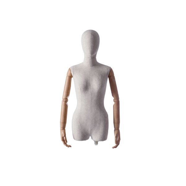 MAGIC Damen-Torso FT13 lang, mit Leinen-Stoffüberzug