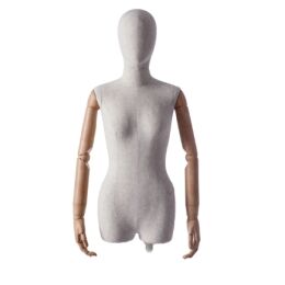 MAGIC Damen-Torso FT13 lang, mit Leinen-Stoffüberzug