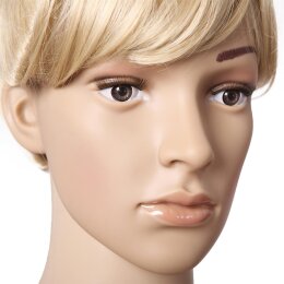 BASIC Damenfigur RAMONA hautfarbig mit Gesicht F2FIR inkl. Glasbodenplatte mit Wadendorn