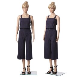 BASIC Damenfigur RAMONA hautfarbig mit Gesicht F2FIR inkl. Glasbodenplatte mit Wadendorn