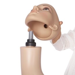 BASIC Damenfigur RAMONA hautfarbig mit Gesicht F2FIR inkl. Glasbodenplatte mit Wadendorn