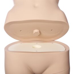BASIC Damenfigur RAMONA hautfarbig mit Gesicht F2FIR inkl. Glasbodenplatte mit Wadendorn