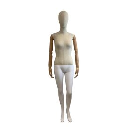 MAGIC female ABS-mannequin F37, fabric cover, articulated arms and white legs, incl. base and calf-spike
