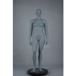 PLUS SIZE Damenfigur lichtgrau semiabsktrakt