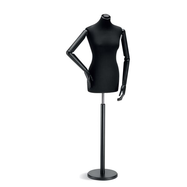 COUTURE Damenbüste mit Gelenkarmen und Standfuß