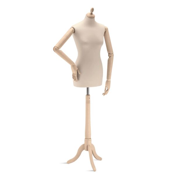 COUTURE Damenbüste mit Gelenkarmen und Standfuß