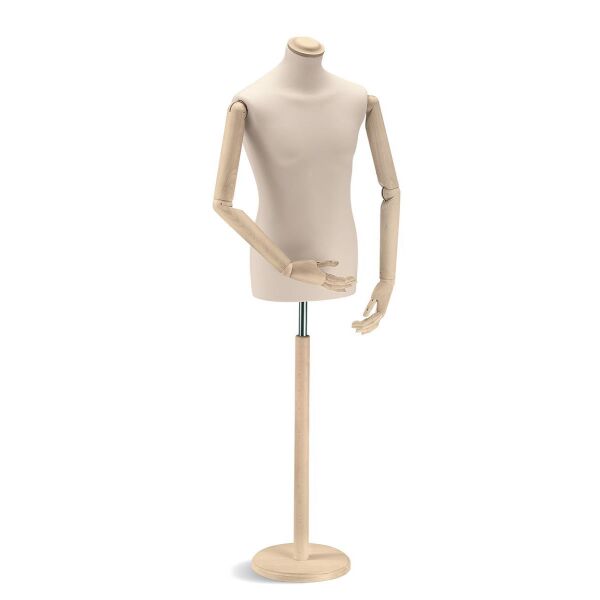 COUTURE Herrenbüste mit Gelenkarmen und Standfuß