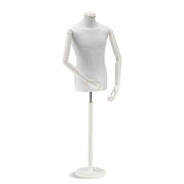 COUTURE Herrenbüste mit Gelenkarmen und Standfuß